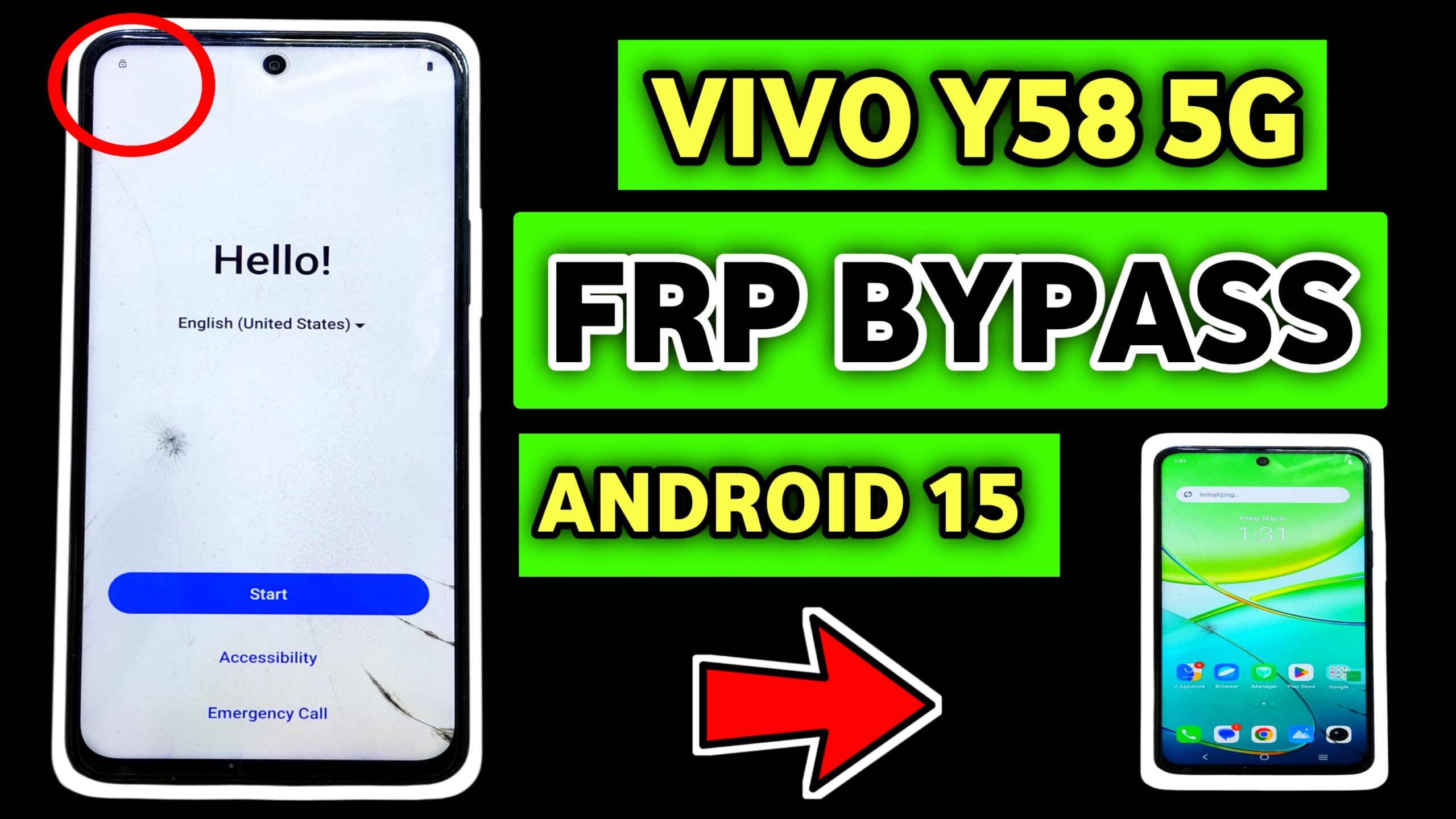 vivo y58 5g frp bypass without pc