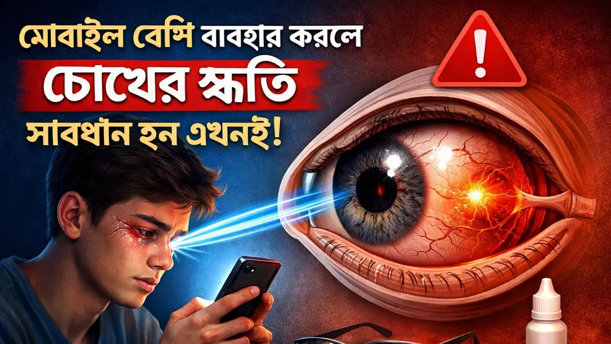 মোবাইল বেশি ব্যবহার করলে চোখের ক্ষতি