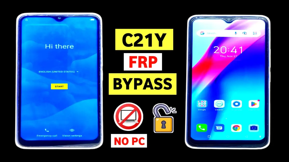 Realme C21Y FRP Bypass Without PC