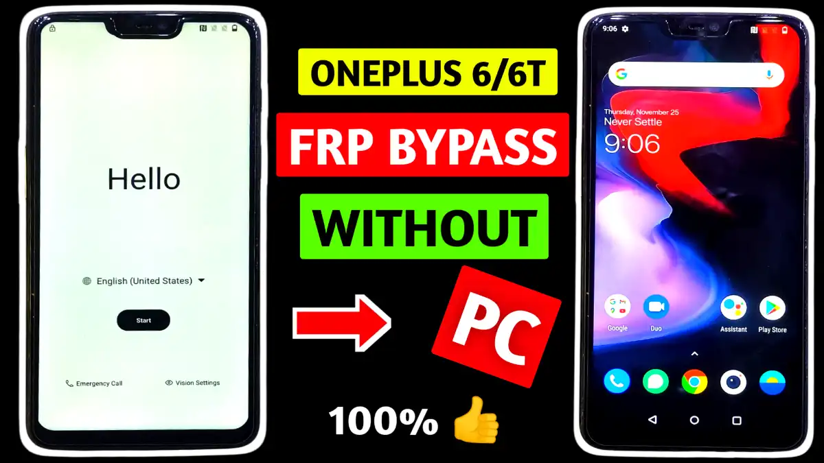 OnePlus 6 FRP bypass step by step tutorial using phone settings