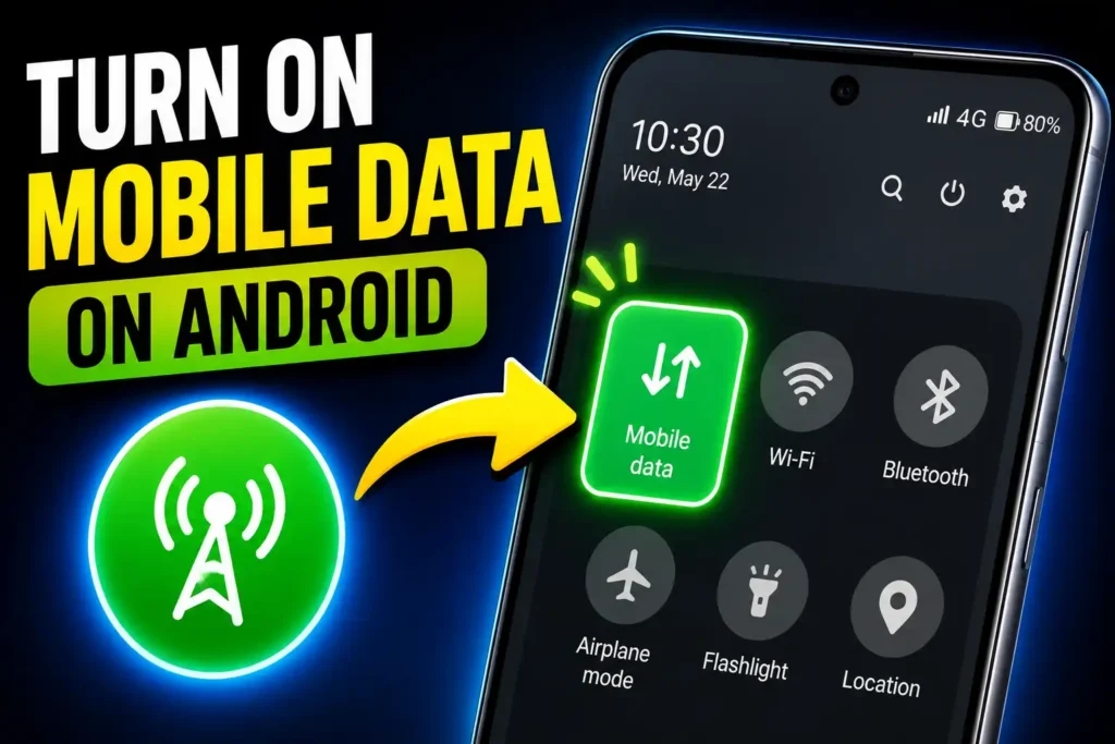 enable Mobile Data on Android