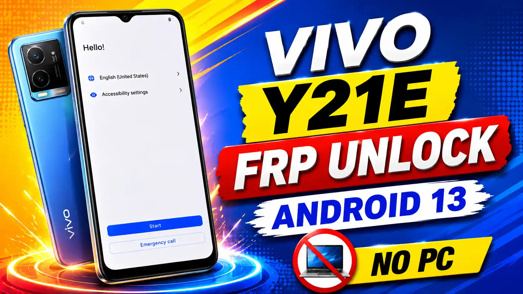 Vivo Y21e Unlock FRP Android 13