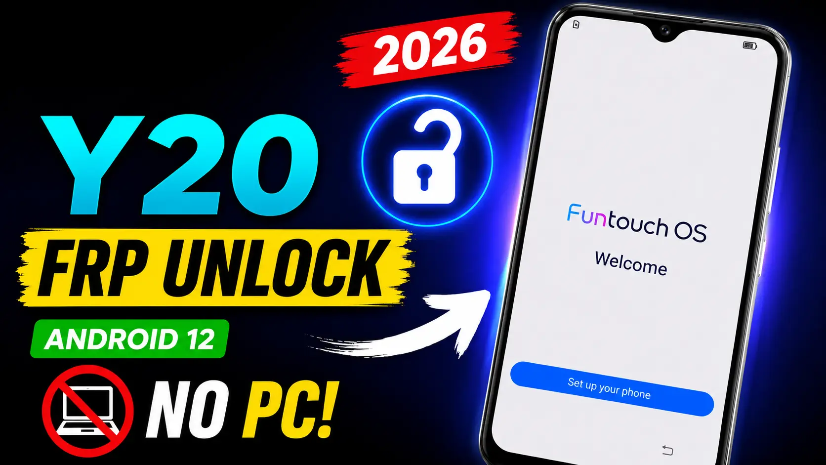 Vivo Y20 Android 12 FRP Bypass